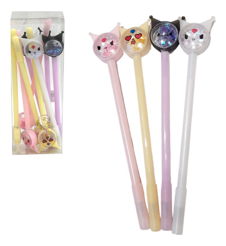 Microfibra Lapicera Set Por 4 Ideal Souvenir Kit Kat Cute