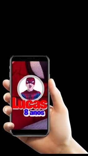 Convite Virtual Animado Personalizado Homem Aranha -vertical