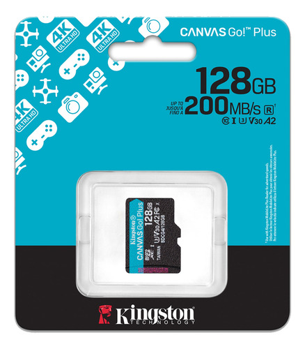 Memoria Microsd Kingston Canvas Go Plus Gen4 128 Gb 200mb/s