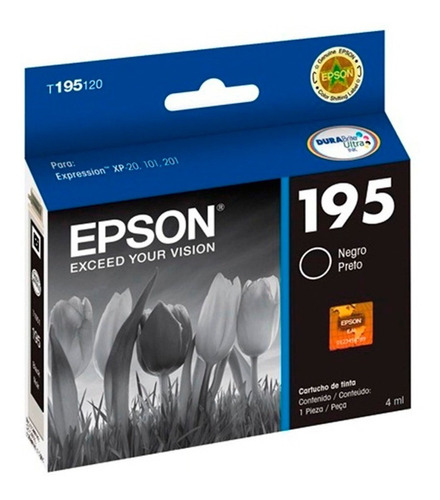 Cartucho Epson Original 195 Negro Oeste / Mar Del Plata