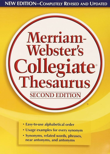 Merriam Webster S Collegiate Thesaurus  2nd Edition