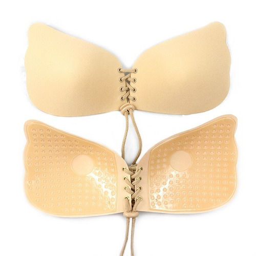 Sosten Bra Magico Push Up Adherible Beige Respirable