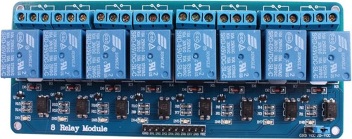Módulo Relé 5v 8 Canales Con Optoacopladores (azul) Arduino