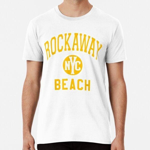 Remera Rockaway Beach Queens Nyc Varsity Style Estampado Ámb