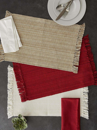 Colección De Mesa Abigarrada, Juego De Manteles Indivi...