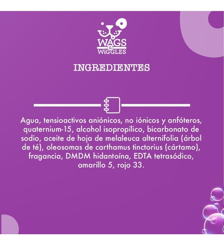 Shampoo Desodorante Refrescante Para Perro Wags & Wiggles