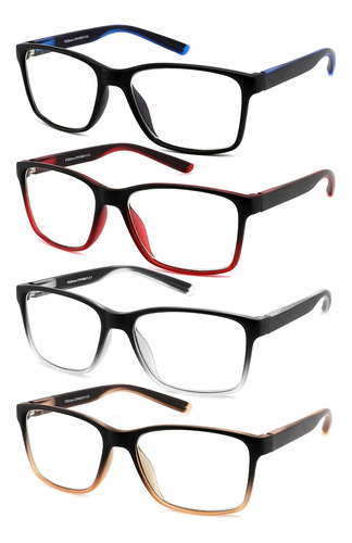 Gafas De Lectura Para Hombre, Paquete De 4 Elegantes Lentes 