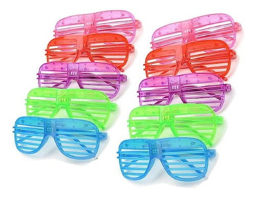 12 Lentes Con Luces Diferentes Colores Perfectos Para Fiesta