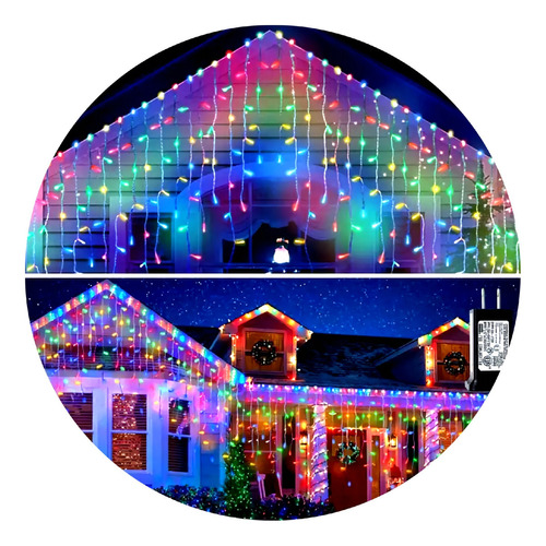 Luces Cascada Navideñas 3mts 100 Led Decorativa Guirnalda Color De Las Luces Multicolor