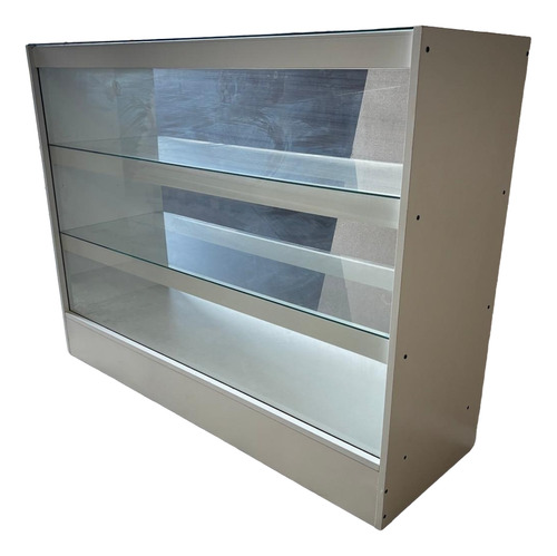 Mostrador Vitrina Exhibidor 120cm Comercial Muebles Moreno Blanco