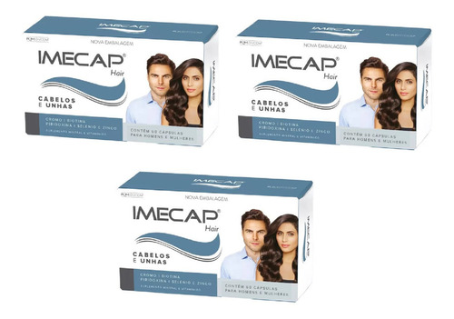 Imecap Hair 60 Cápsulas Kit 3 Caixas Original