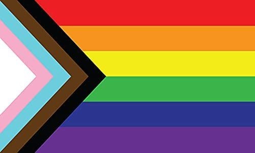 Imagen 1 de 3 de Imán Del Coche De Bandera Del Orgullo Del Progreso De...