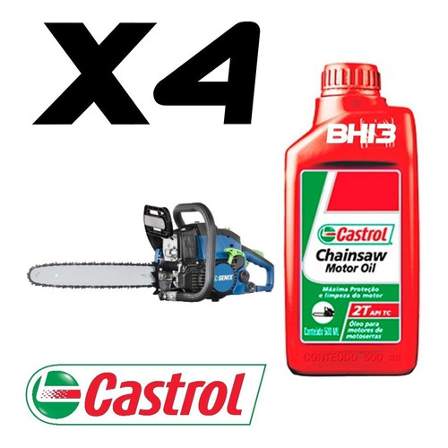 Oleo Castrol Gasolina 2t Motosserras, Geradores Chainsaw C/4