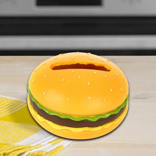 Suporte De Caixa De Lenços Em Forma De Hambúrguer,