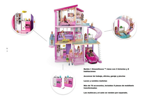 Barbie Mega Casa De Los Sueños , Barbie Dreamhouse Mattel.