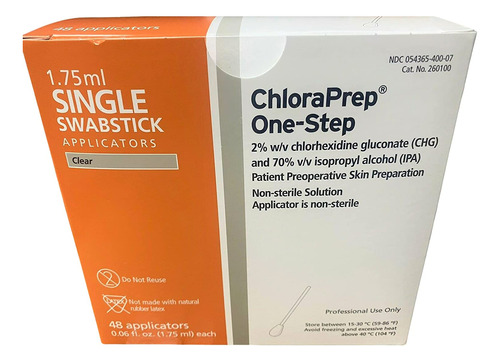 Chloraprep Single Swabstick, 1-3/4 Ml N De Parte 260100 (48/