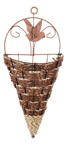 Cesta Colgante De Ratán Para Flores, Artesanía, Jardín