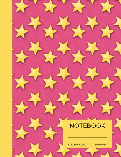 Libro: Cuaderno Rayado De 500 Páginas En Inglés Cute And Big