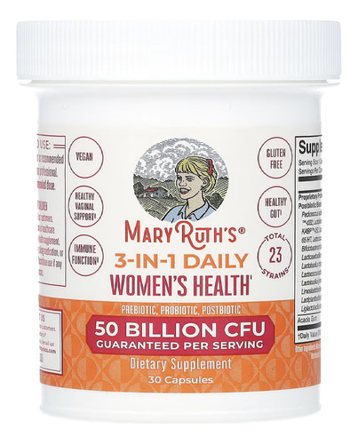 Mary Ruth's Probióticos Diaria De La Mujer 3 En 1 30cáps Sabor Sin Sabor