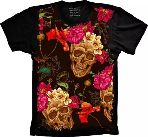 Camiseta Oakley Dia de Los Muertos Skull Tee - Preto