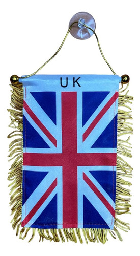 Bandera Reino Unido Colgante Para Vidrio O Ventanas 13x18cm