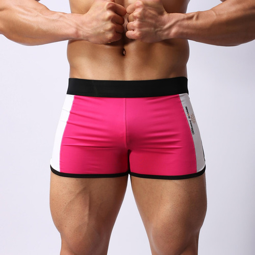 Bañador Liso De Alta Elasticidad Para Hombre, Color Corbata