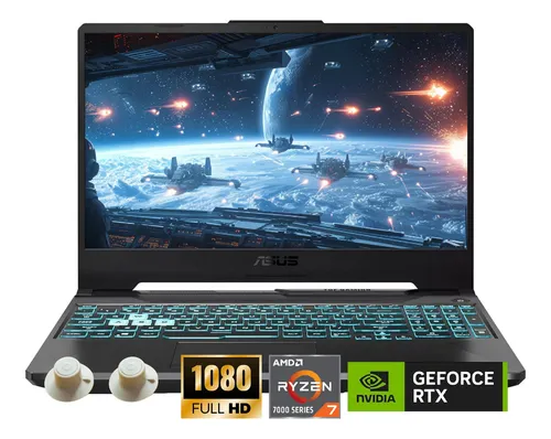 Portátil Para Juegos Asus Tuf A15 Con Amd Ryzen 7, Nvidia Ge