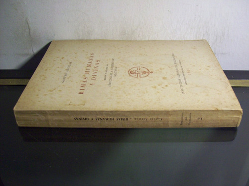 Adp Rimas Humanas Y Divinas Gaspar Aguilar / 1951 Valencia (Usado)