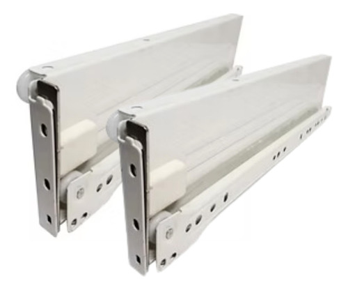 Correderas Guia De Cajon Lateral Simple 150x450mm 25kg Eh Color Blanco