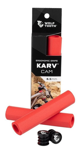 Puños Wolf Tooth Karv Cam Ergonomicos 6.5mm Rojo