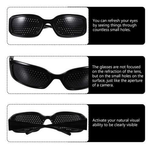 10×gafas Sol Llenas Agujeros, Gafas Estenopeicas Elegante
