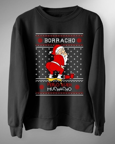 Poleron Polo De Navidad - Borracho Pero Buen Muchacho