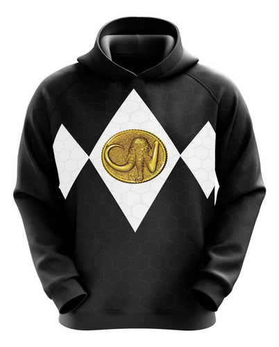 Sudadera Sublimada Power Ranger Negro Infantil