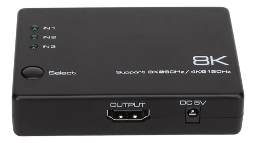 Divisor De Vídeo 8k Hd, Conmutador De 3 Entradas Y 1 Salida,