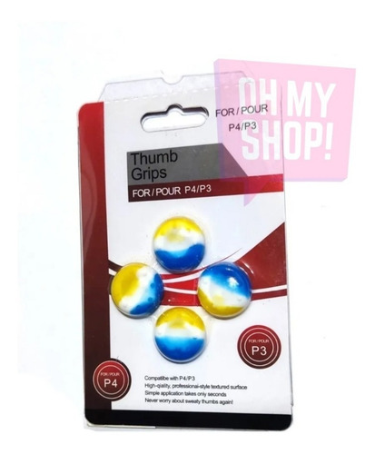 Imagen 10 de 10 de Grip Gomita Cubre Joystick Ps4 Silicona Blister X 4 Ohmyshop