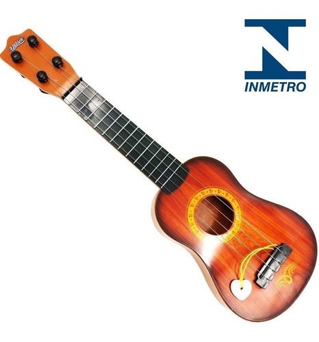 Imagem 2 de 6 de Mini Violão Acústico Infantil Cordas Aço Brinquedo Criança