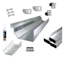 Comprar Zingueria Canaleta Americana Kit P\u002F 09 Mts Galv Con 1 Bajada