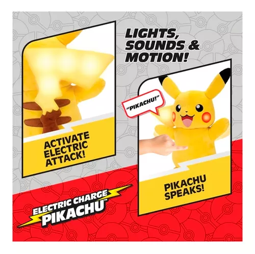 POKEMON PELUCIA PIKACHU COM LUZ - Casa dos Plásticos