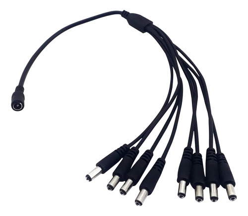 Splitter Divisor Alimentación 1x8 Cctv Camaras Color Negro