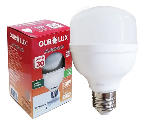 Ourolux Bulbo T30 | cód: 20376 LED 20 W Cor da luz Branco-frio (6500K)