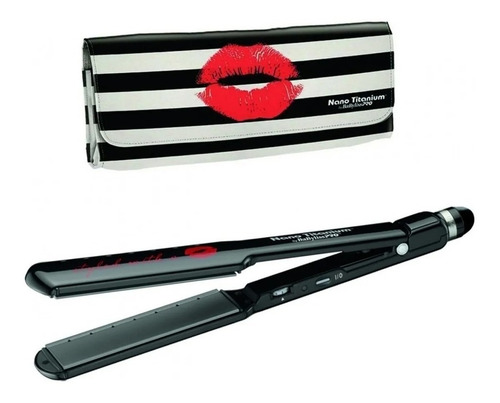 Planchita de pelo BaBylissPRO Nano Titanium 2073 Styled with a Kiss BABNT2073 negra 220V