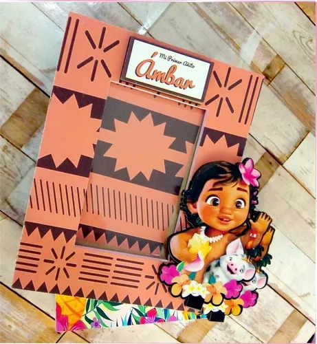 15 Portaretratos Moana Con Vidrio Foto 10x15cm Personalizado