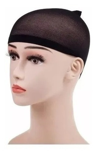 2 Toucas Para Cabelos Wig Cap Natural Preta Bege Escova