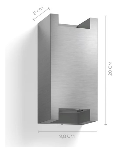 Apliqué Pared «trowel» Gris 5 W Gu10 Incluye Ampolleta