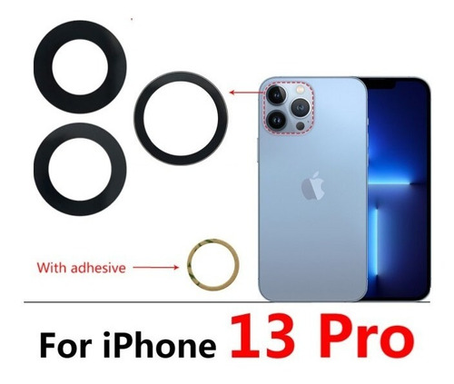 3x Lente Luna Vidrio De Camara Trasera Para iPhone 13 Pro