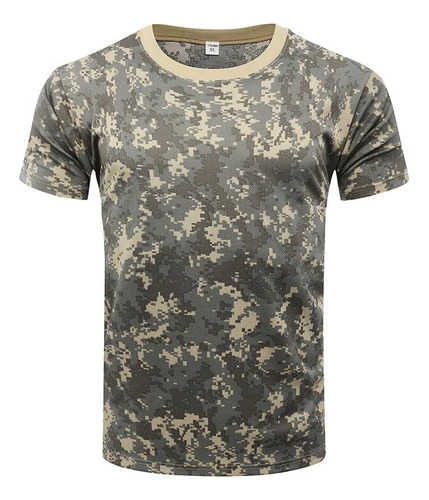 Camiseta Táctica De Camuflaje De Manga Corta Para Hombre Dep