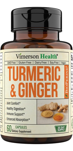 Vimerson Health Turmeric & Ginger 60 Cápsulas Sabor Sin Sabor