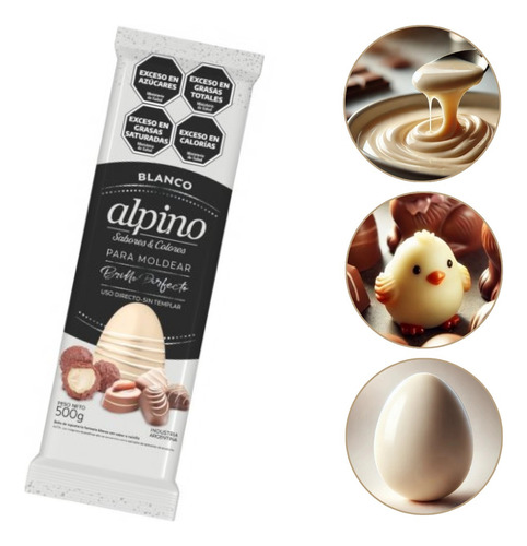 Chocolate Alpino Lodiser En Tableta 500grs - Blanco