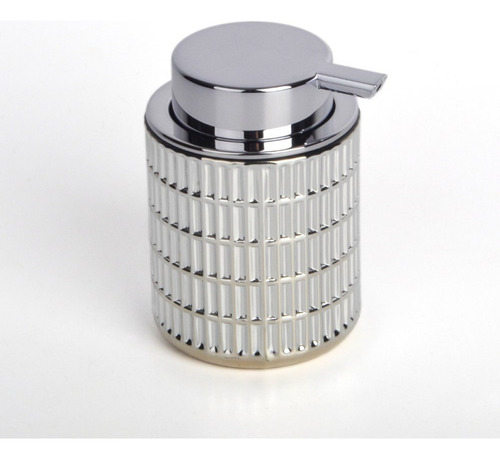 Set Accesorios Baño Dispenser Vidrio Porta Cepillo Plata