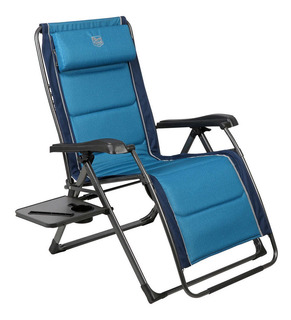 Angelstuhl Silla de Camping con reposapi/és Color Azul